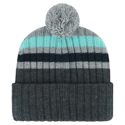 Shop 47 ' Gray Seattle Kraken Stack Patch Cuffed Knit Hat With Pom