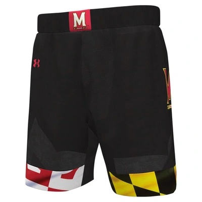 Shop Under Armour Black Maryland Terrapins Replica Basketball Shorts