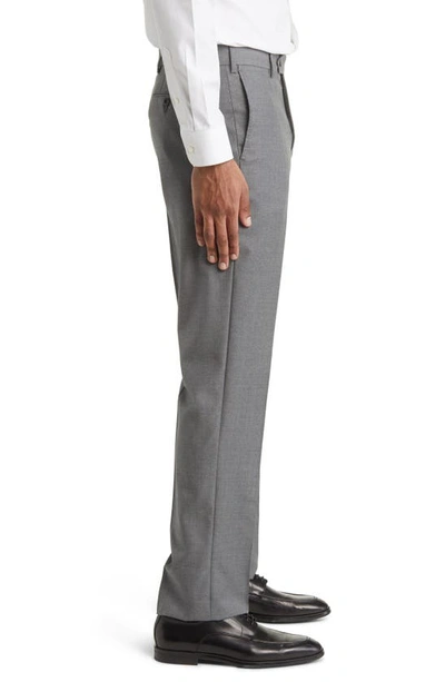 Zanella Devon Wool Straight Leg Pants In Lt Grey