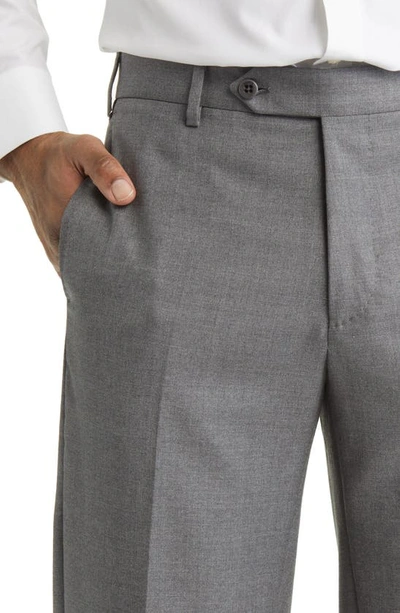 Zanella Devon Wool Straight Leg Pants In Lt Grey