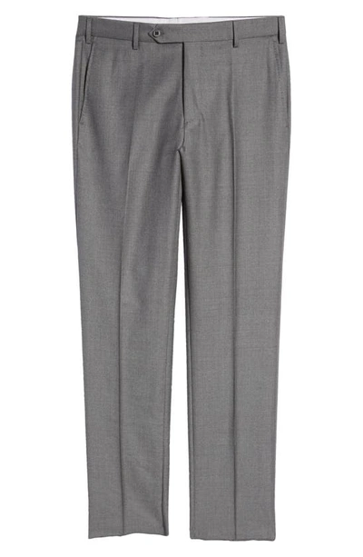 Zanella Devon Wool Straight Leg Pants In Lt Grey
