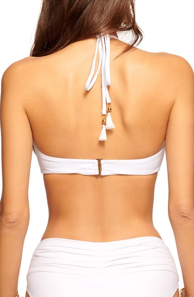 Shop Ramy Brook Ellen Rosette Halter Bikini Top In White