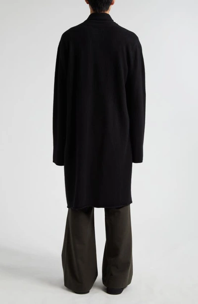 Shop Frenckenberger Gender Inclusive Cross Longline Cashmere Cardigan In Black