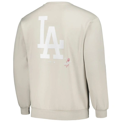Shop Pleasures Gray Los Angeles Dodgers Ballpark Pullover Sweatshirt