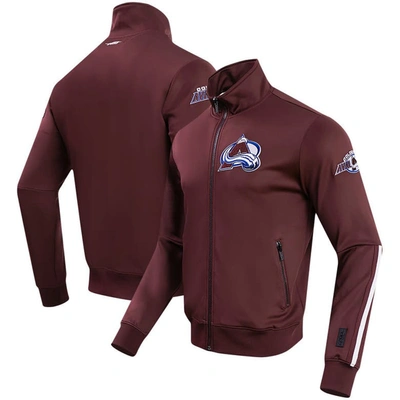 Shop Pro Standard Burgundy Colorado Avalanche Classic Chenille Full-zip Track Jacket