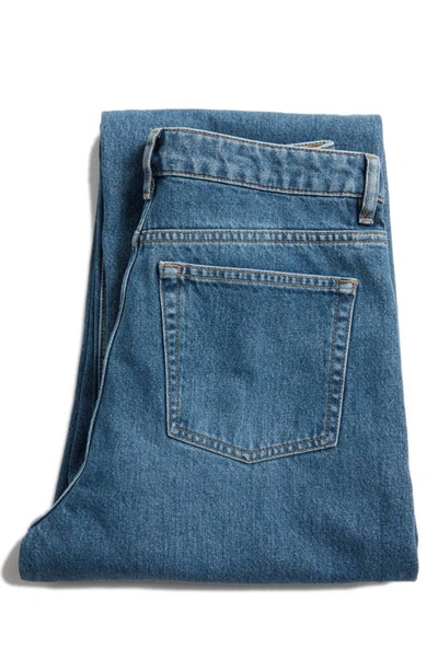 Shop & Other Stories Straight Leg Button Fly Jeans In Mid Blue