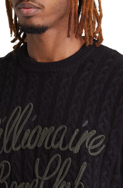Shop Billionaire Boys Club Signature Appliqué Sweater In Black
