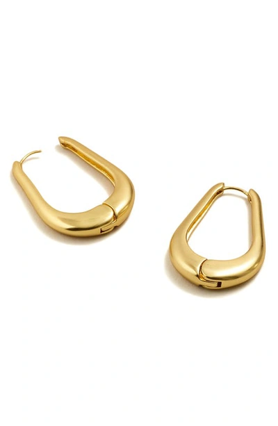 Shop Madewell Large Droplet Hoop Earrings In Vintage Gold