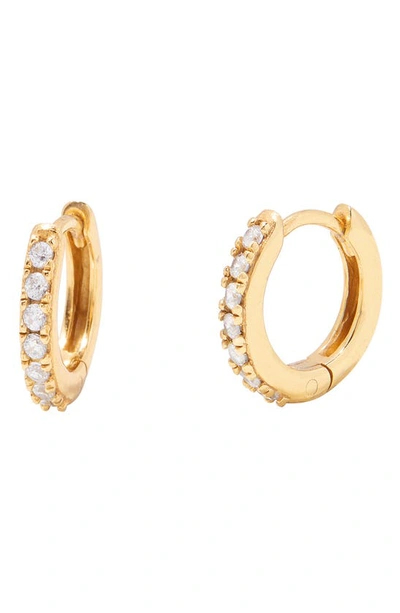 Shop Brook & York Sienna Pavé Cubic Zirconia Huggie Hoop Earrings In Gold