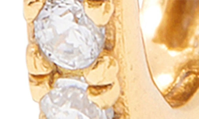 Shop Brook & York Sienna Pavé Cubic Zirconia Huggie Hoop Earrings In Gold