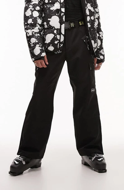 Shop Topman Straight Leg Ski Pants In Black