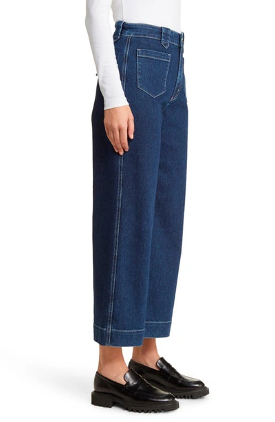 Shop Frame Wide Leg Relaxed Utility Jeans In Gabriel