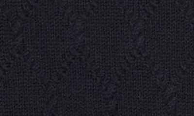 Shop Canali Crewneck Diamond Stitch Wool Sweater In Navy