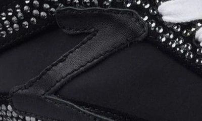 Zigi Freya Rhinestone Sneaker In Black Suede