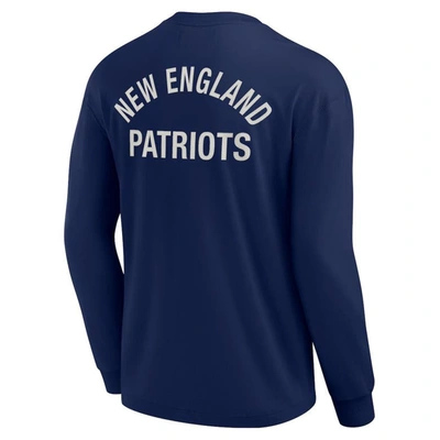 Shop Fanatics Signature Unisex  Navy New England Patriots Elements Super Soft Long Sleeve T-shirt