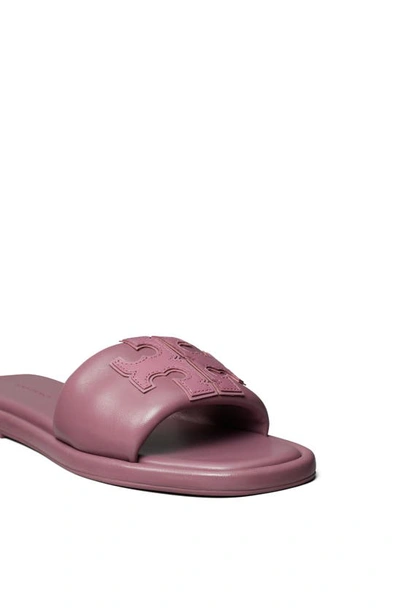Shop Tory Burch Double-t Leather Sport Slide Sandal In Cipria