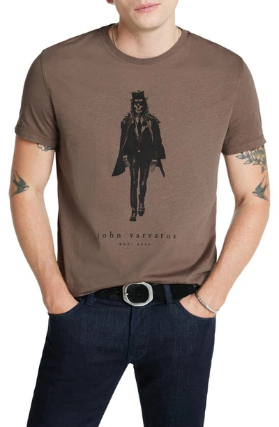 John Varvatos Walking Dead Graphic T-shirt In Elephant