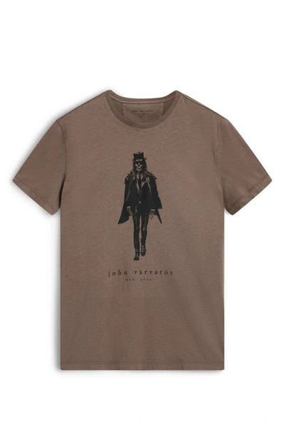 Shop John Varvatos Walking Dead Graphic T-shirt In Elephant
