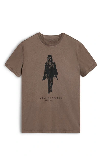 John Varvatos Walking Dead Graphic T-shirt In Elephant