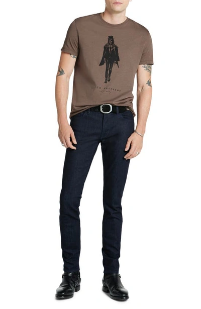 John Varvatos Walking Dead Graphic T-shirt In Elephant