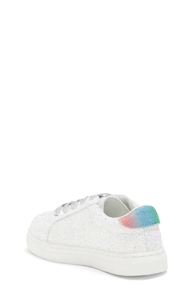 Shop Lola & The Boys Kids' Glitter Star Sneaker In Silver