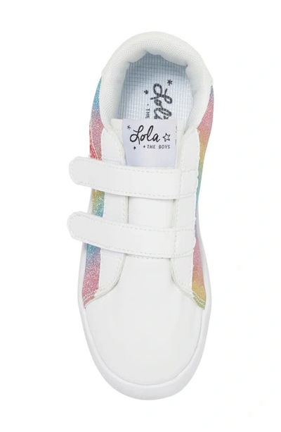 Shop Lola & The Boys Kids' Shooting Star Ombré Low Top Sneaker In White Multi