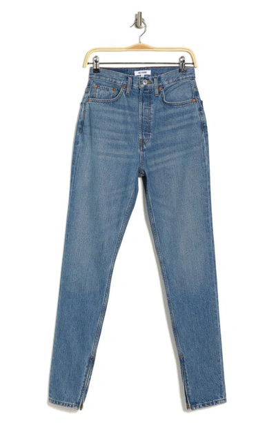 Shop Re/done Super High Waist Zip Hem Skinny Jeans In Atomic