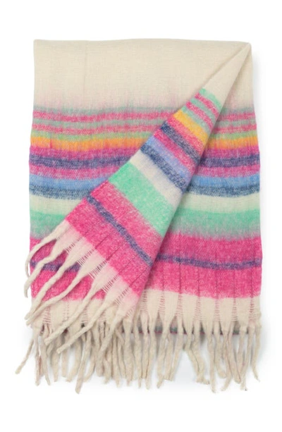 Urban Outfitters Skye Stripe Blanket In Ivory