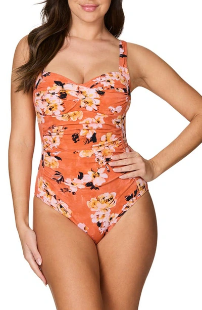 Shop Nip Tuck Goddess Of Nature Joanna One-piece Swimsuit In Orange