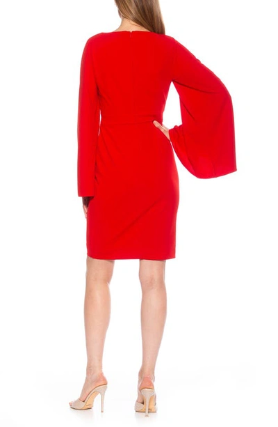 Shop Alexia Admor Bahari Bell Sleeve Sheath Dress In Red