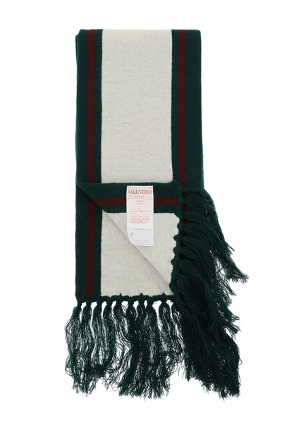 Shop Valentino Garavani Wool College Scarf In Multicolor