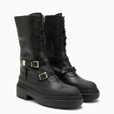 Shop Fendi Delfina Black Biker Boot