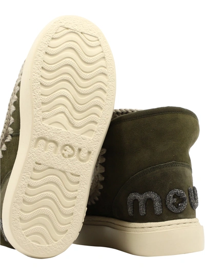 Shop Mou Eskimo Bold Glitter Logo Ankle Boots