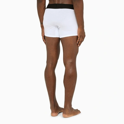 Shop Palm Angels White Cotton Boxers With Logo