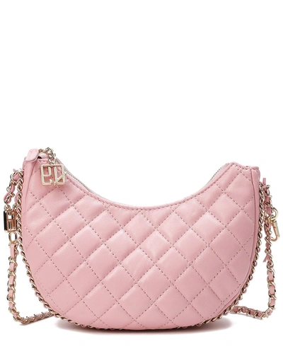 Shop Tiffany & Fred Quilted Leather Messenger Shoulder Bag In Pink