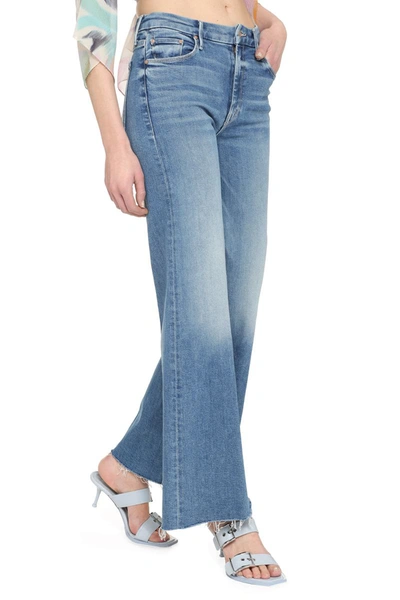 Shop Mother The Roller 5-pocket Straight-leg Jeans In Denim