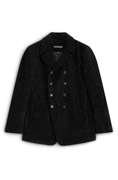 Shop John Varvatos Hart Double Breasted Peacoat In Black
