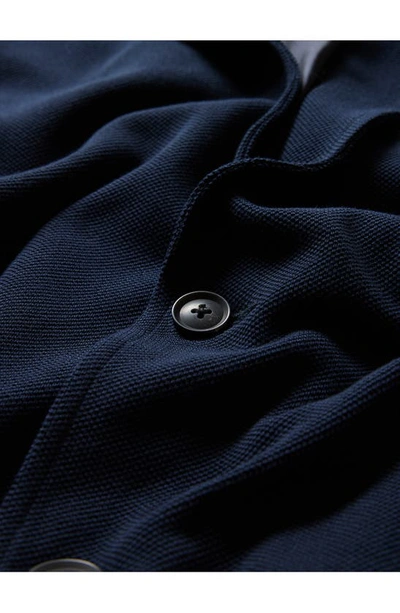 Shop John Varvatos Rexford Cotton Knit Blazer In Navy