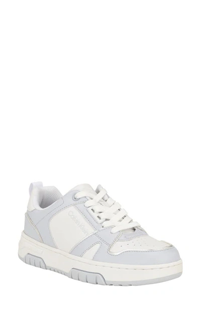 Shop Calvin Klein Stellha Sneaker In White/ Light Blue