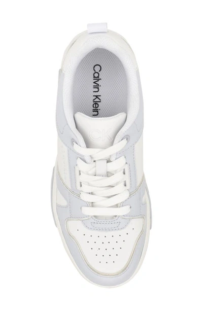 Shop Calvin Klein Stellha Sneaker In White/ Light Blue