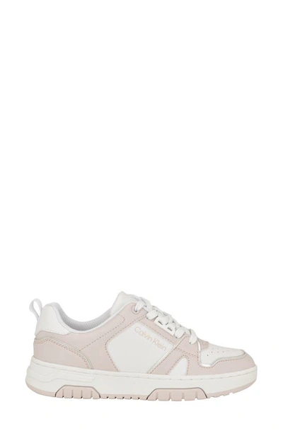 Shop Calvin Klein Stellha Sneaker In White/ Light Pink
