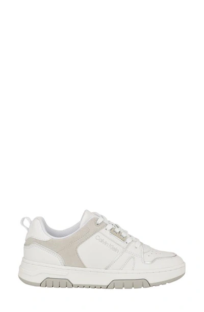 Shop Calvin Klein Stellha Sneaker In White/ Light Brown
