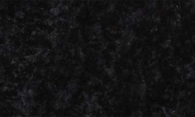 Memoi Cable Chenille Fleece Lined Slipper Socks In Black