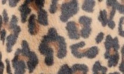 Shop Something New Lola Leopard Spot Faux Fur Long Coat In Tan Aop Leo Aop