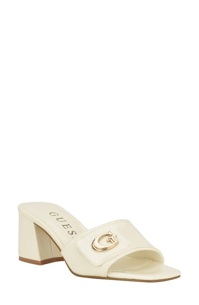 Shop Guess Gallai Slide Sandal In Ivory 152