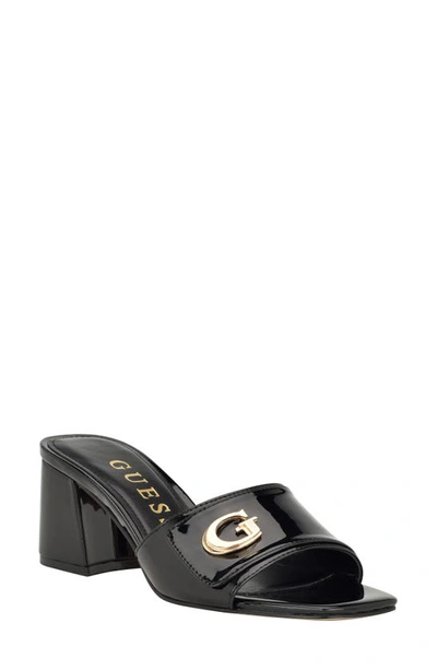 Shop Guess Gallai Slide Sandal In Black 002