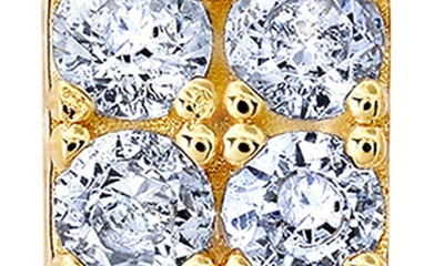 Crislu Double Row Cubic Zirconia Inside Out Huggie Hoop Earrings In Gold
