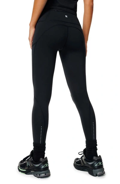 Shop Sweaty Betty Therma Recycled Polyester Blend Running Leggings In Black