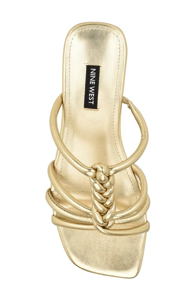 Shop Nine West Makee Slide Sandal In Gold
