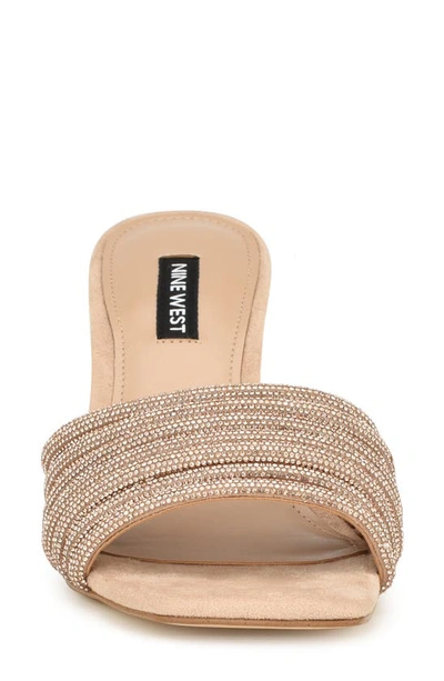 Shop Nine West Harbor Slide Sandal In Light Natural